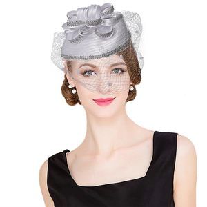 Pillbox Fascinators Hats For Women Church Tea Party Satin Headband Derby😛